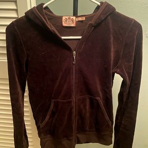 Brown Juicy Couture Velour hoodie